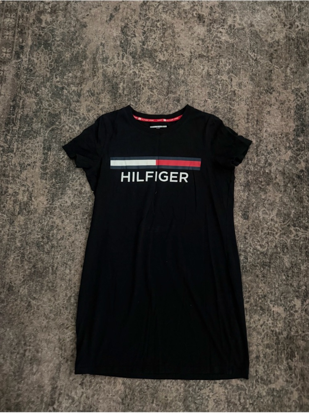 Tommy Hilfiger Black mini dress with Red Trimming